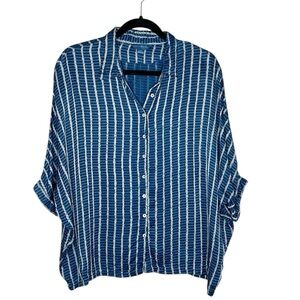 April Cornell Ossu Blouse in blue size XXS